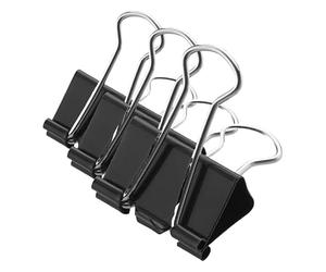 Westcott E-10702 00 - Morsetti pieghevoli, 25 mm, nero, 12 pezzi (Confezione da 3)