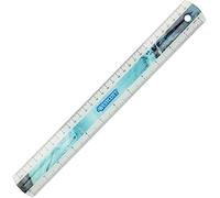 Westcott E-13300 Blue - Righello in plastica effetto marmo, 30 cm, 12 pollici, colore: Turchese