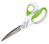 Westcott E-16445 00 Forbici Carbo con rivestimento al nitruro di titanio, impugnatura Softgrip, 23,8 cm, verde/bianco