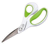 Westcott E-16446 00 Forbici Carbo con rivestimento al nitruro di titanio, impugnatura Softgrip, 21,4 cm, verde/bianco