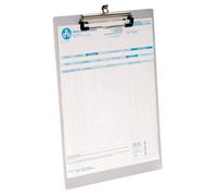 Westcott E-17001 00 Aluminium clipboard, A4, with spring clip and suspension eye