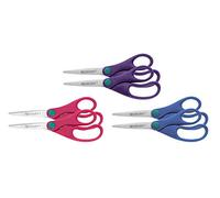 Westcott E-20554 00 - Forbici Junior a punta, 13 cm, 6 pezzi, colore: Rosa/viola/blu