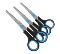 Westcott E-30250 00 Forbici Easy Grip, impugnatura in plastica, 14 cm, nero/blu (Confezione da 3)