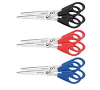 Westcott E-31031 00-I - Set forbici da ufficio con impugnatura in plastica, 15 cm, 18 pezzi, nero/blu/rosso