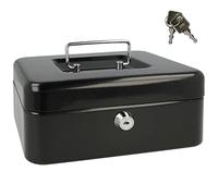 Westcott E-51001 BLACK - Cassetta portavalori in lamiera d'acciaio, 200 x 161 x
