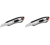 Westcott E-84025 00 Cutter Alluminium Alloy, corpo in plastica, impugnatura Softgrip, larghezza lame 18 mm, grigio/nero (Confezione da 2)