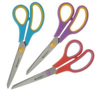 Westcott Easy Grip Scissors 3 pezzi Mix | Set di 3 forbici universali con impugnatura confortevole | Lama in acciaio inox extra affilata e resistente | Forbici per la casa e l'ufficio | N-90033 00