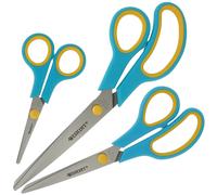 Westcott Easy Grip Scissors 3 pezzi Turchese Set di 3 forbici universali con i