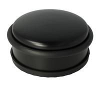 Westcott Fermaporta in acciaio inossidabile nero | Fermaporta rotondo con peso proprio di 1,2 kg | Anello in gomma che protegge la porta | Base extra antiscivolo | ⌀ 10 cm, altezza 4 cm | E-19002 00