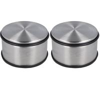 Westcott Fermaporta in acciaio inox | Fermaporta rotondo con peso proprio di 1,8 kg | Anello in gomma che protegge la porta | Base extra antiscivolo | ⌀ 11 cm, altezza 7 cm | E-19006 00