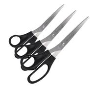 Westcott Forbici 8" (20,3 cm) nere per mancini, Forbici da ufficio con impugnature in plastica nera, Lama extra affilata, acciaio inossidabile, E-31182 00 (Confezione da 3)