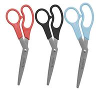 Westcott Forbici multiuso piegate da 20,3 cm, confezione da 3, colori assortiti