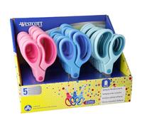 Acme United E-2053S 00 - Forbici a punta tonda per bambini con impugnatura morbida, 13 cm, confezione da 24, colori assortiti