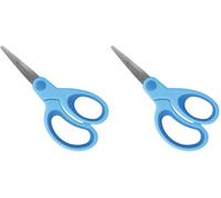 Westcott Forbici per bambini Softgrip blu per destrorsi | Manico ergonomico per scolari | 13 cm (5") Ideale per le mani dei bambini | E-21583 00 (Confezione da 2)