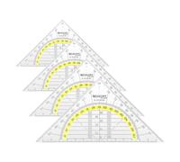 Westcott Goniometro 14 cm | Goniometro in plastica trasparente con scala gialla | Scala tecnica e goniometro per scuola, università o ufficio | E-10130 00 (Confezione da 4)