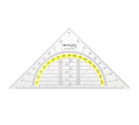Westcott Goniometro 14 cm | Goniometro in plastica trasparente con scala gialla | Scala tecnica e goniometro per scuola, università o ufficio | E-10130 00