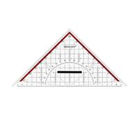 Westcott Goniometro 22 cm con manico staccabile | Goniometro in plastica trasparente con scala rossa | Scala tecnica e goniometro per scuola, università o ufficio | E-10142 00