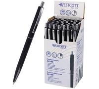 Westcott Penna a sfera ALLTIME nero 50 pezzi | Penne biro retrattili con inchios