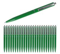 Westcott Penna a sfera ALLTIME verde 25 pezzi | Penne biro retrattili con inchiostro verde | Larghezza tratto M con ricarica standard X20 | A prova di documenti ISO 12757-2 | Clip metallica robusta |