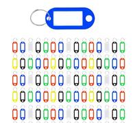 Westcott E-10653 00 targhette per chiavi, 100 pezzi, resistenti, per etichettare chiavi con etichette intercambiabili, con anello in metallo e in sei colori