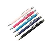 Westcott PRIMESOFT E-1744996 00 - Penna a sfera in alluminio certificata GRS, resistente ai documenti con inchiostro blu/nero, spessore del tratto XB 1,4 mm