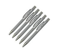 Westcott PRIMESOFT E-1744997 00 - Penna a sfera a sfera in alluminio, con inchiostro blu, spessore del tratto XB 1,4 mm, colore: Grigio