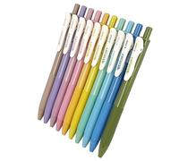 Westcott Set di 10 penne gel VINTAGE, con 10 colori vivaci, spessore del tratto 0,7 mm, per tratti morbidi, precisi durante la scrittura e il disegno | E-733900 00