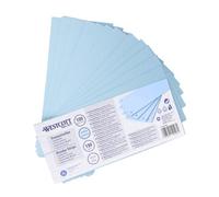 Westcott Strisce Divisorie 100 Pezzi Blu Pastello | Strisce Separatrici Robuste 190 g/m² per Raccoglitori A4 | Separatori 10,5 x 24 cm | Doppia Foratura per Documenti A4 | E-733319 00