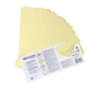 Westcott Strisce Divisorie 100 Pezzi Giallo Pastello | Strisce Separatrici Robuste 190 g/m² per Raccoglitori A4 | Separatori 10,5 x 24 cm | Doppia Foratura per Documenti A4 | E-733318 00