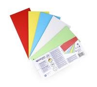 Westcott Strisce Divisorie 200 Pezzi Colori Intensi Assortiti | Strisce Separatrici Robuste 190 g/m² per Raccoglitori A4 | Separatori 10,5 x 24 cm | Doppia Foratura per Documenti A4 | E-733321 00