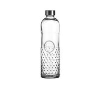 WESTCRAFT Elegante acqua Oriental 1 litro bottiglia d'acqua in vetro con tappo a vite, ermetica, borraccia per acqua, succo in frigorifero, bottiglia di vetro vintage (retro vintage Dot)