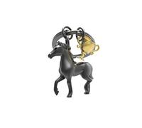 WESTCRAFT Il portachiavi più bello e amorevole al mondo, regalo con ciondolo con anello in metallo, amuleto portafortuna, gioielli talismano in metallo pressofuso, cavallo, XS