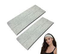 WESTEND CHOICE Fasce per capelli larghe 9 cm, confezione da 2, morbide, in tinta unita, elastiche, unisex, per donne e uomini, palestra, yoga, colore: grigio