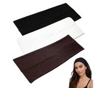WESTEND CHOICE Fasce per capelli larghe 9 cm, confezione da 3 pezzi, morbide, in tinta unita, elastiche, unisex, per donne e uomini, palestra, yoga, set misto D)