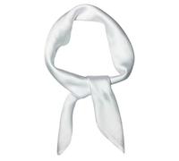 WESTEND CHOICE Sciarpe quadrate in seta satinata sciarpa collo tinta unita sciarpa retrò anni '50 sciarpa da donna leggera bandana seta avvolgere sciarpe da donna 70 x 70 cm, bianco, Taglia unica