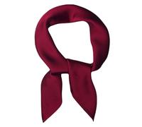 WESTEND CHOICE Sciarpe quadrate in seta satinata sciarpa collo tinta unita sciarpa retrò anni '50 sciarpa da donna leggera bandana seta avvolgere sciarpe da donna 70 x 70 cm, Borgogna, Taglia unica