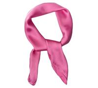 WESTEND CHOICE Sciarpe quadrate in seta satinata sciarpa collo tinta unita sciarpa retrò anni '50 sciarpa da donna leggera bandana seta avvolgere sciarpe da donna 70 x 70 cm, rosa, Taglia unica