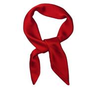WESTEND CHOICE Sciarpe quadrate in seta satinata Sciarpa per il collo in stile retrò anni '50 Sciarpa da donna leggera in seta seta sciarpa da donna 70 x 70 cm', Rosso, Taglia unica