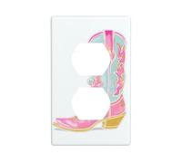 Western Art Cowboy Boot minimalista copertura interruttore luce copertura decorativa 1 banda piastra da parete per cucina camera bagno dimensioni 7 x 11,4 cm