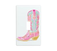 Western Art Cowboy Boot Minimalista Interruttore Luce Copertura Decorativa Singola Toggle 1 Gang Piastra da Parete per Cucina Casale Camera da Letto Bagno Arte Decor
