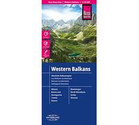 Western Balkans Map - Albania, Bosnia and Herzegovina, Croatia, Montenegro, North Macedonia, Serbia, Slovenia (1:725,000 scale): reiß- und wasserfest (world mapping project)