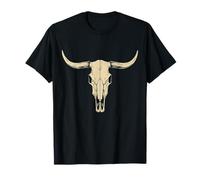 Western Boho Cow Skull - Rustic Ranch Vintage Vibes Maglietta
