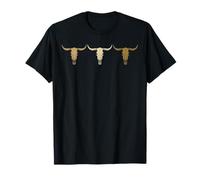 Western Boho Cow Skull - Rustic Ranch Vintage Vibes Maglietta