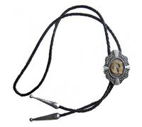 Western Bolo Tie Con Lettera G, Placcato Oro 24 Ct, Bolotie