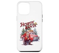 Western Christmas Santa Cowboy Red Howdy Red Truck Custodia per iPhone 12 Pro Max