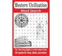 Western Civilization Word Search: Easy to read and fun for history buffs. 110 pages 55 puzzles plus solutions pages. Great gift and great for long trips, down time, and stress relief.