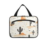 Western Cowboy Boho Cactus Cowboy Vast Wilderness_3 Borsa da viaggio da donna con gancio, borsa multifunzionale per la cura della pelle di design per viaggi essenziali da viaggio Porta cosmeticos