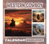 Western Cowboy Calendar 2026-2027: 18 Month Planner To Keep You On Track from Sep 2026 to Dec 2027,Square 8.5 x 8.5 Inches Gift For Organizing & Planning