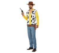 Western Cowboy Costume Adulti Legno Stile Wild West Cowboy Uomo Costume