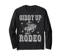 Western Cowboy Howdy Rodeo Southern Vintage Uomo e Donna Maglia a Manica